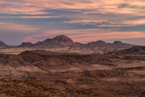 Texas, Brewster County, 3-Bar Ranch (please don't use ranch name in captions), sunrise, Hen Egg Mountain