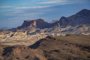 Texas, Brewster County, 3-Bar Ranch (please don't use ranch name in captions), view north of mountains