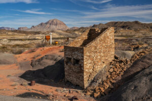 Texas, Brewster County, 3-Bar Ranch (please don't use ranch name in captions), ruins of old coal mine