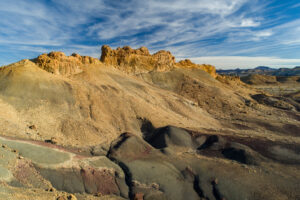 Texas, Brewster County, 3-Bar Ranch (please don't use ranch name in captions), volcanic dikes and clay hills